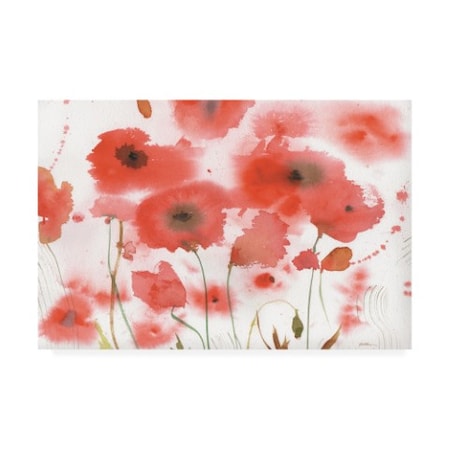 Sheila Golden 'Crimson Poppies' Canvas Art,22x32